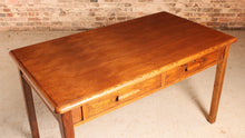 Load image into Gallery viewer, British Mid Century oak desk with 2 drawers by Abbess, circa 1950s
