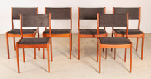 Load image into Gallery viewer, Set of 6 Danish Mid Century teak dining chairs by Erik Buch, circa 1960s
