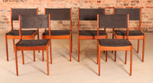 Load image into Gallery viewer, Set of 6 Danish Mid Century teak dining chairs by Erik Buch, circa 1960s
