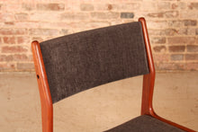 Load image into Gallery viewer, Set of 6 Danish Mid Century teak dining chairs by Erik Buch, circa 1960s
