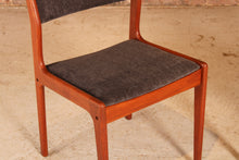 Load image into Gallery viewer, Set of 6 Danish Mid Century teak dining chairs by Erik Buch, circa 1960s
