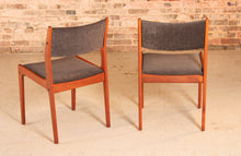 Load image into Gallery viewer, Set of 6 Danish Mid Century teak dining chairs by Erik Buch, circa 1960s
