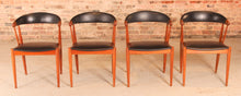 Load image into Gallery viewer, Set of 4 Danish Mid Century model BA113 teak dining chairs/armchairs designed by Johannes Andersen for BRDR Andersen, circa 1960s
