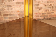 Load image into Gallery viewer, Italian Hollywood Regency brass and smoked glass Etagere / Shelving unit by Renato Zevi for Romeo Rega, circa 1970s
