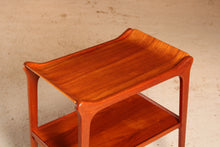 Load image into Gallery viewer, British Mid Century 'Glider' teak serving trolley with removable tray by Paragon, circa 1960s.
