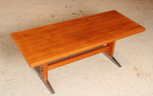 Load image into Gallery viewer, German Mid Century teak coffee table with cast aluminium legs, circa 1960s
