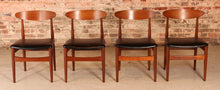 Load image into Gallery viewer, Set of 4 Mid Century teak dining chairs by Jentique, circa 1960s
