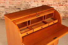 Load image into Gallery viewer, Swedish Mid Century teak roll-top bureau by Egon Ostergaard, circa 1960s
