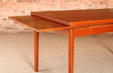 Load image into Gallery viewer, Danish Mid Century extending teak dining table, circa 1960s
