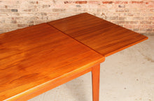 Load image into Gallery viewer, Danish Mid Century extending teak dining table, circa 1960s

