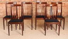 Load image into Gallery viewer, Set of 6 Danish Mid Century mahogany dining chairs by H.W. Klein for Bramin, circa 1960s
