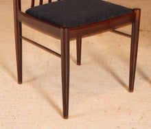 Load image into Gallery viewer, Set of 6 Danish Mid Century mahogany dining chairs by H.W. Klein for Bramin, circa 1960s
