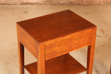 Load image into Gallery viewer, A pair of mid century oak bedside tables with drawers, circa 1960s
