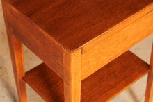 Load image into Gallery viewer, A pair of mid century oak bedside tables with drawers, circa 1960s
