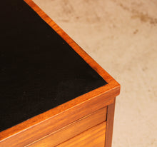 Load image into Gallery viewer, British Mid Century executive teak desk with brass handles, circa 1970s
