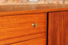 Load image into Gallery viewer, Mid Century teak and rosewood sideboard with brass handles by Wrighton, circa 1960s
