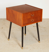 Load image into Gallery viewer, Mid Century G-plan Librenza tola and black bedside table / night stand, circa 1960s

