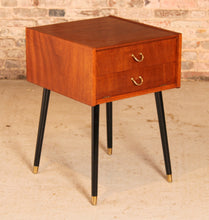 Load image into Gallery viewer, Mid Century G-plan Librenza tola and black bedside table / night stand, circa 1960s
