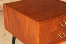 Load image into Gallery viewer, Mid Century G-plan Librenza tola and black bedside table / night stand, circa 1960s
