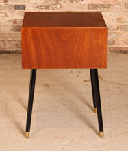 Load image into Gallery viewer, Mid Century G-plan Librenza tola and black bedside table / night stand, circa 1960s
