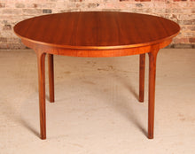 Load image into Gallery viewer, Mid Century round extending teak dining table by McIntosh, circa 1960s
