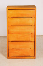 Load image into Gallery viewer, Mid Century birch chest of 6 drawers, circa 1960s
