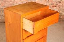 Load image into Gallery viewer, Mid Century birch chest of 6 drawers, circa 1960s
