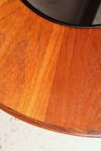 Load image into Gallery viewer, Midcentury G-Plan round coffee table with smoked glass top &amp; brass Feet c.1960s
