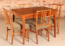 Load image into Gallery viewer, Mid Century mahogany dining table and set of 4 chairs by Gordon Russell, circa 1960s
