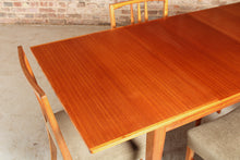 Load image into Gallery viewer, Mid Century mahogany dining table and set of 4 chairs by Gordon Russell, circa 1960s
