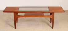 Load image into Gallery viewer, Mid Century G-plan Teak Coffee Table with Smoked Glass Top, circa 1960s
