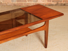 Load image into Gallery viewer, Mid Century G-plan Teak Coffee Table with Smoked Glass Top, circa 1960s
