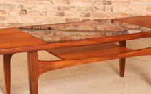 Load image into Gallery viewer, Mid Century G-plan Teak Coffee Table with Smoked Glass Top, circa 1960s
