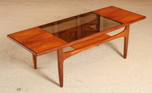 Load image into Gallery viewer, Mid Century G-plan Teak Coffee Table with Smoked Glass Top, circa 1960s
