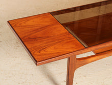 Load image into Gallery viewer, Mid Century G-plan Teak Coffee Table with Smoked Glass Top, circa 1960s
