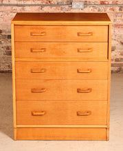 Load image into Gallery viewer, Mid Century 'Brandon' oak chest of drawers by G-plan, circa 1960s.
