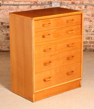Load image into Gallery viewer, Mid Century 'Brandon' oak chest of drawers by G-plan, circa 1960s.
