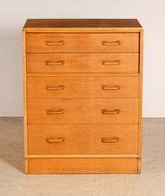 Load image into Gallery viewer, Mid Century 'Brandon' oak chest of drawers by G-plan, circa 1960s.

