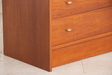 Load image into Gallery viewer, Midcentury Teak Chest of Drawers with Brass Handles c.1970
