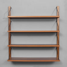 Load image into Gallery viewer, Danish Midcentury Royal System Wall Mounted Shelving Unit by Poul Cadovius c.1960
