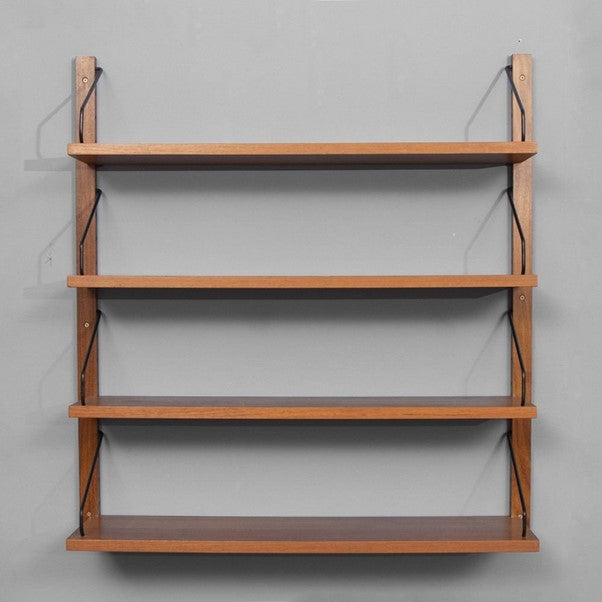 Danish Midcentury Royal System Wall Mounted Shelving Unit by Poul Cadovius c.1960