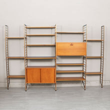 Load image into Gallery viewer, Midcentury 4 Bay Ladderax Shelving System by Robert Heal c.1960s
