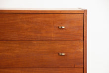 Load image into Gallery viewer, Midcentury Teak Chest of Drawers with Brass Handles c.1970
