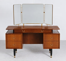 Load image into Gallery viewer, Mid Century G-plan Librenza tola and black dressing table, circa 1960s
