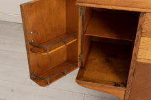 Load image into Gallery viewer, Art Deco Oak Sideboard with Chrome Handles c.1930
