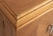 Load image into Gallery viewer, Art Deco Oak Sideboard with Chrome Handles c.1930
