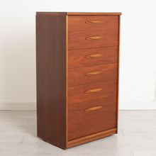 Load image into Gallery viewer, Austinsuite Teak Chest of Drawers on Castors
