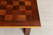 Load image into Gallery viewer, Danish Midcentury Chequered Rosewood Square Coffee Table by Poul Cadovius for France &amp; Sons c.1965
