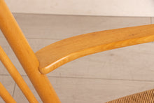 Load image into Gallery viewer, Danish Midcentury Model J16 Rocking Chair in Beech with Paper Cord Seat by Hans J. Wegner for FDB Mobler c.1965
