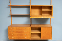 Load image into Gallery viewer, Danish Midcentury PS Systems Wall Bookshelf Unit in Oak by Peter Sorensen c.1960
